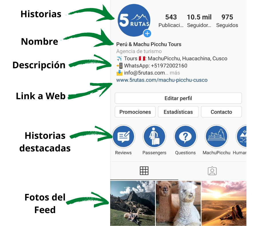 negocio en instagram: Funcionalidades de instagram